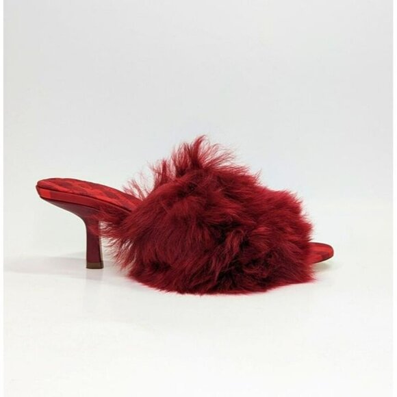 Burberry Jackie 75 Women's Shearling Mules Sandal in Ripple Size 36.5 MSRP $950 - Picture 4 of 9